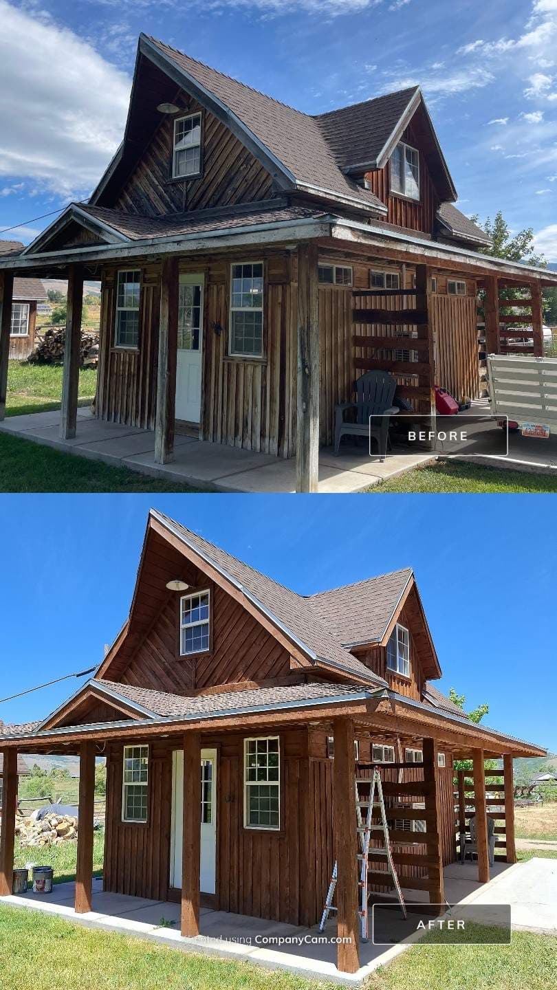 Exterior Cabin Before & After