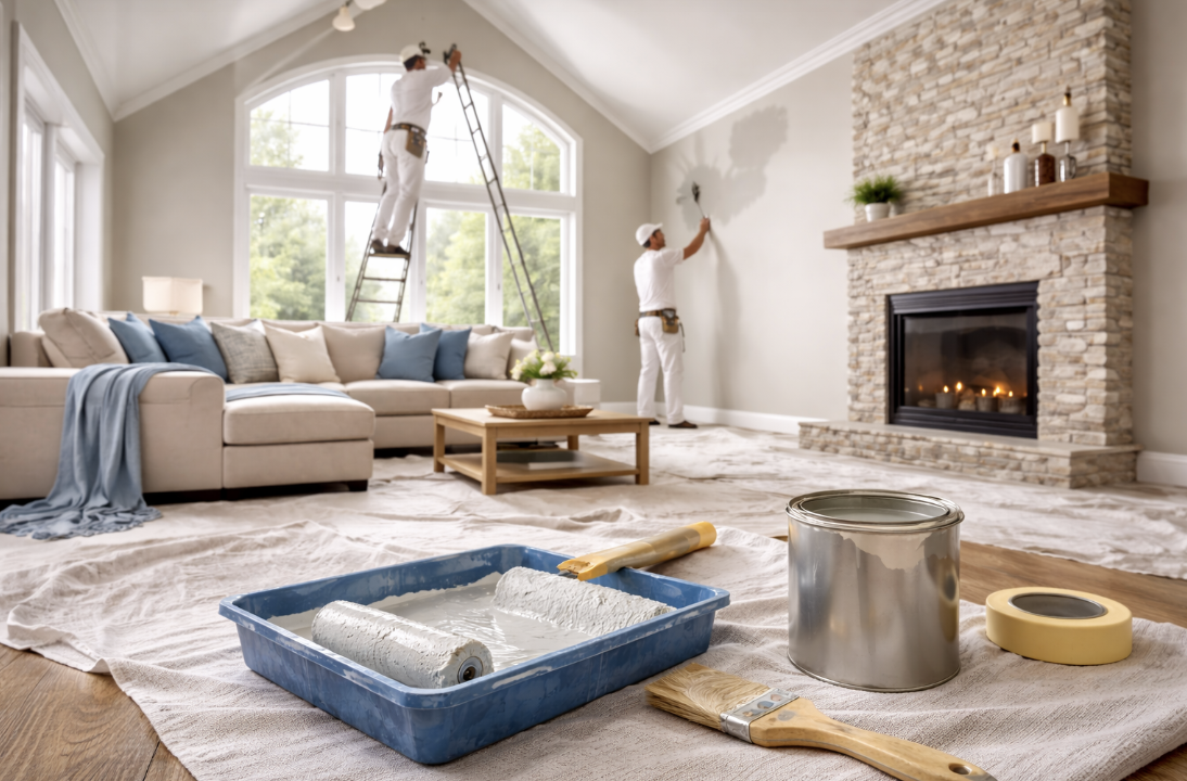 How to Paint High-Ceiling Rooms Without Streaks or Lap Marks